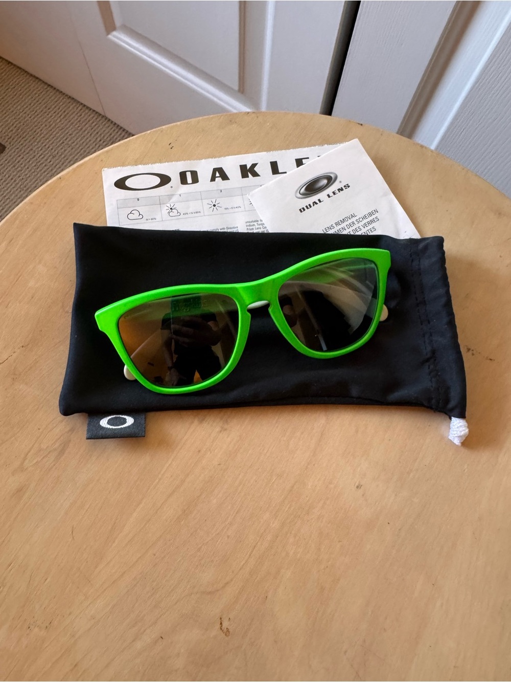 Oakley Frogskins Green Fade Edition Sunglasses with Brown Lenses